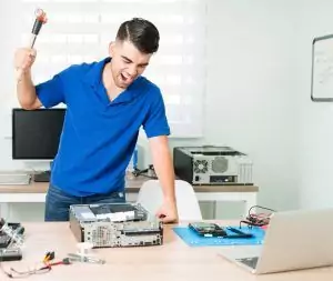 DIY hard drive destruction with hammer