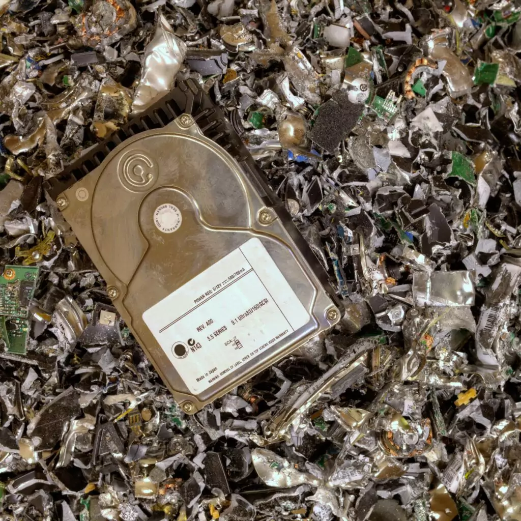 Crushed hard drives