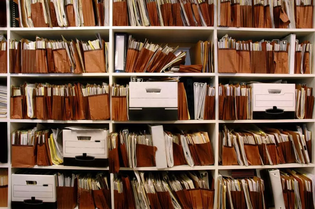 img shelves full of files