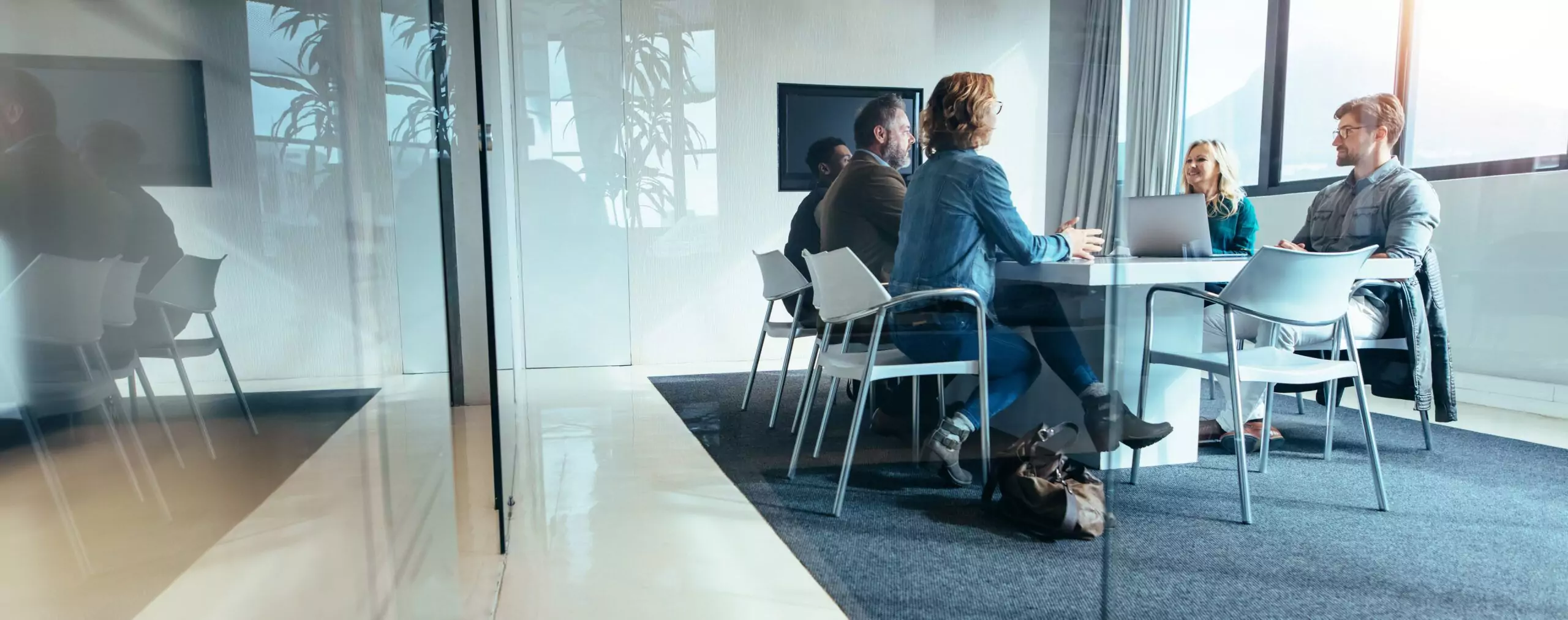 Business people having a team meeting in conference room